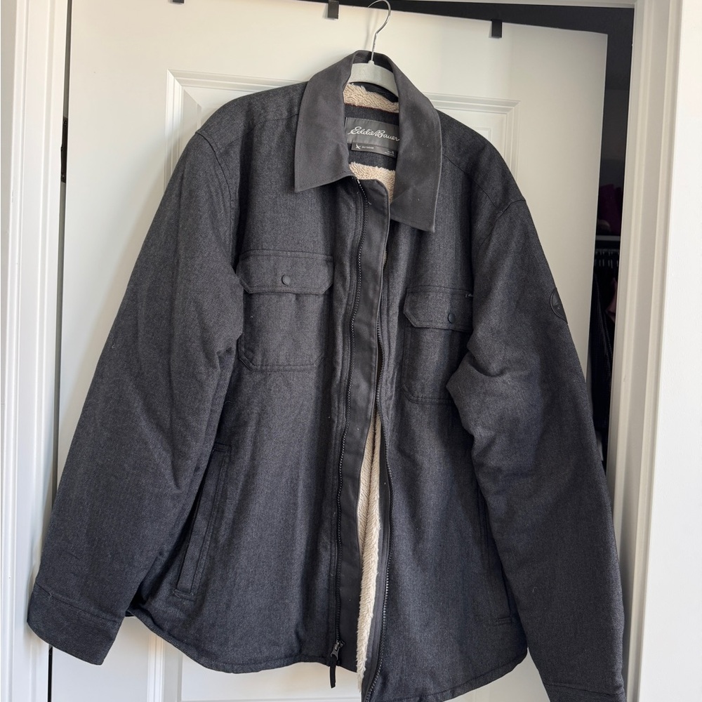Eddie Bauer Men's Charcoal Shirt Jacket